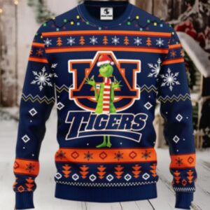 Ncaa Auburn Tigers Ugly Sweater Funny Grinch Ugly Christmas Sweater