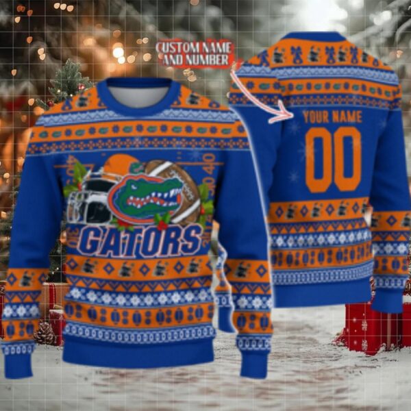 Ncaa Florida Gators Logo Team Football Custom Christmas Ugly Sweater