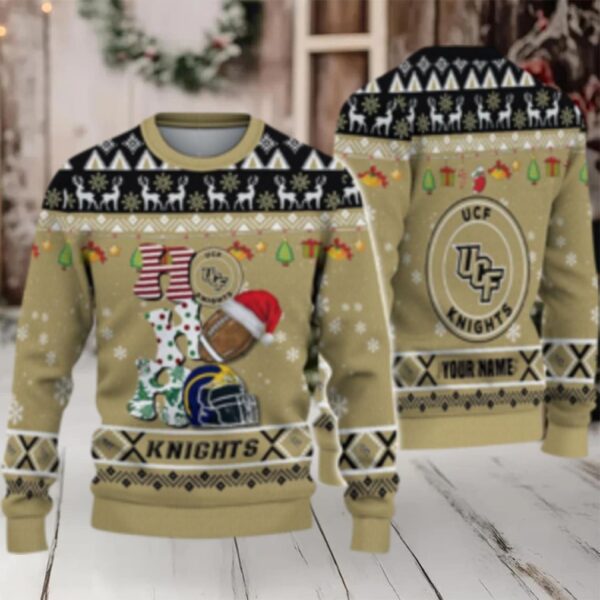Ncaa Ucf Knights Football Ho Ho Ho Ugly Christmas Sweater