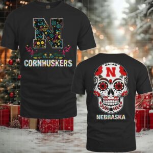 Nebraska Cornhuskers College Football Dia De Los Muertos T Shirt
