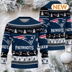 New England Patriots Football Christmas Ugly Sweater New England Patriots Football Christmas Ugly Sweater