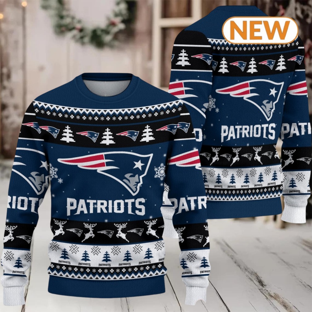 New England Patriots Football Christmas Ugly Sweater New England Patriots Football Christmas Ugly Sweater