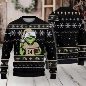 New Orleans Saints Custom Christmas Ugly Sweater