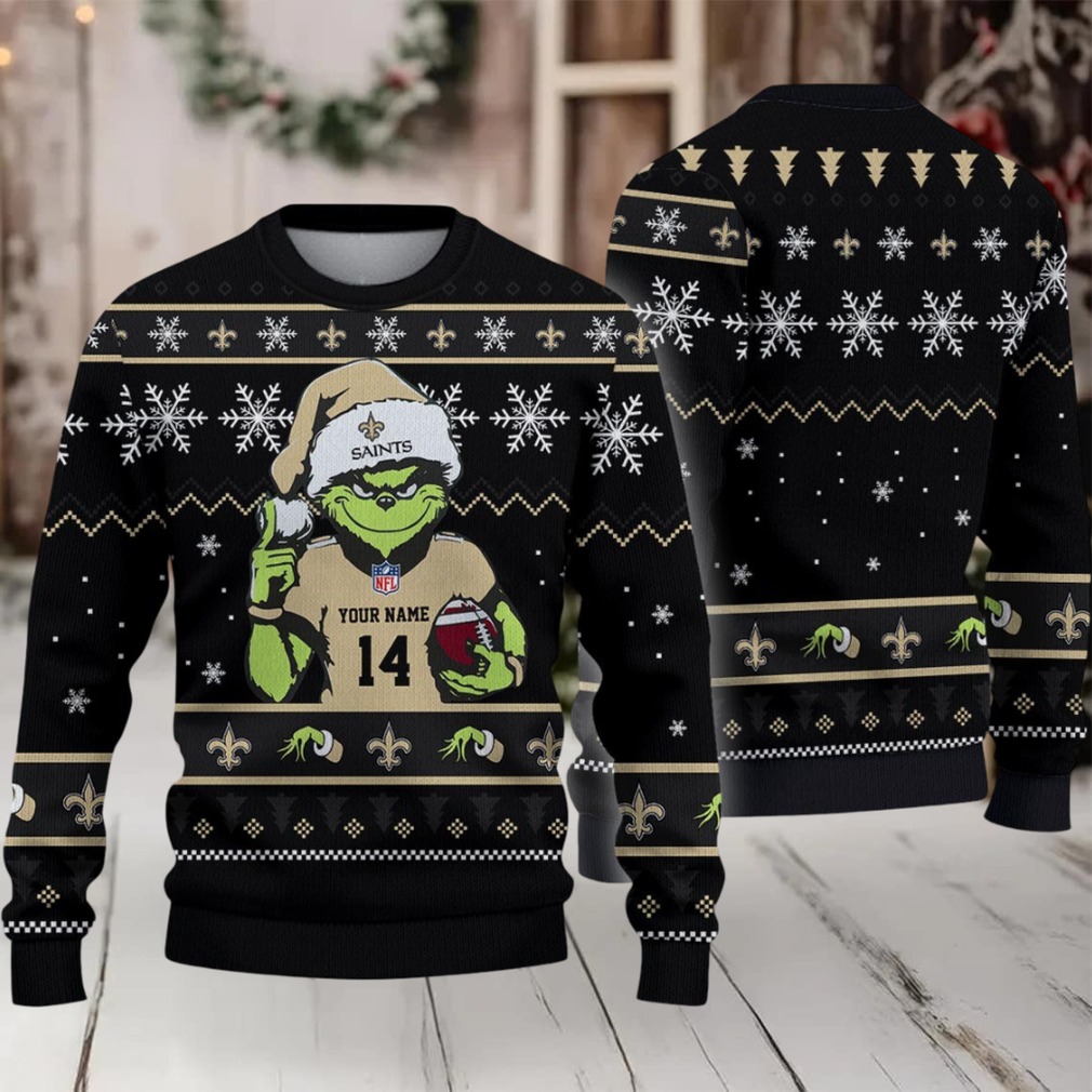 New Orleans Saints Custom Christmas Ugly Sweater New Orleans Saints Custom Christmas Ugly Sweater