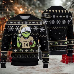 New Orleans Saints Custom Christmas Ugly Sweater
