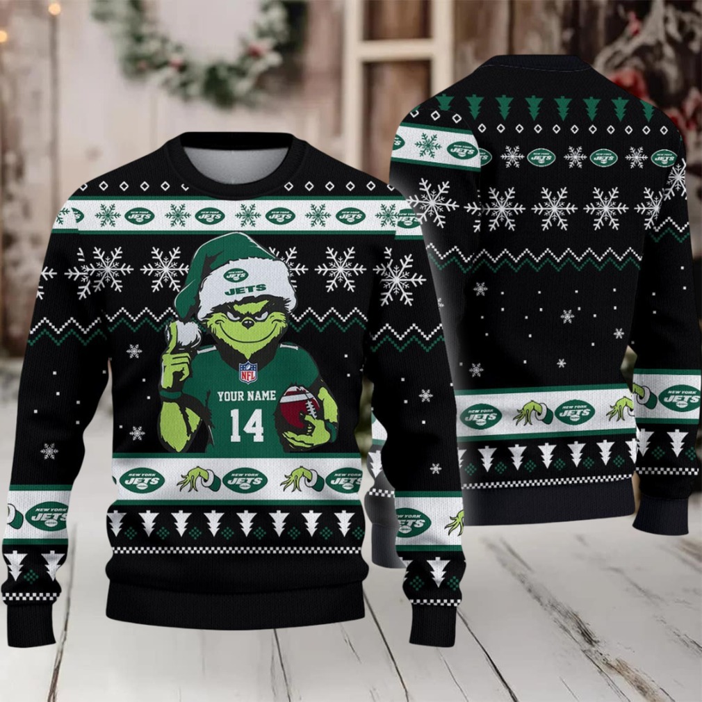New York Jets Custom Christmas Ugly Sweater New York Jets Custom Christmas Ugly Sweater