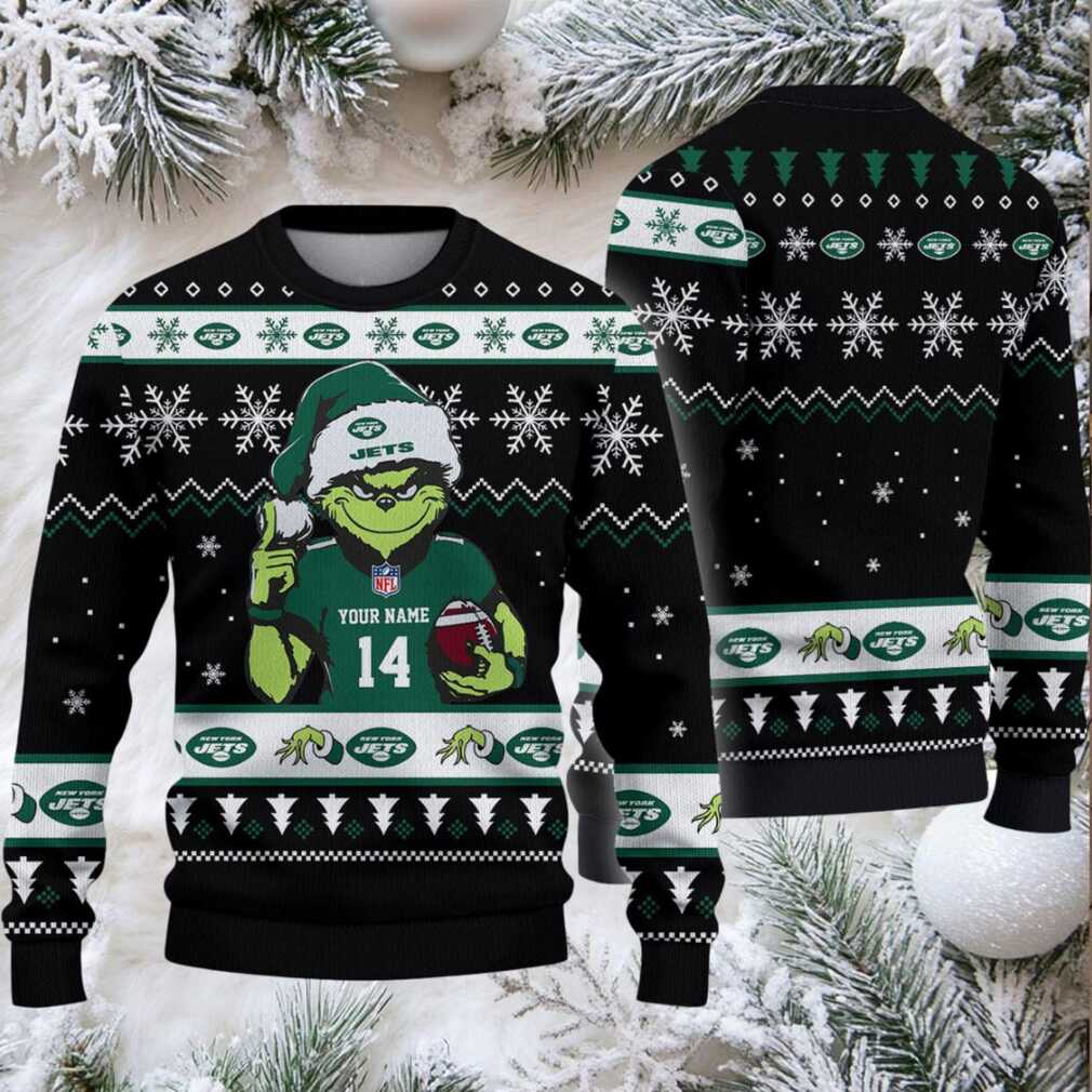 New York Jets Custom Christmas Ugly Sweater New York Jets Custom Christmas Ugly Sweater