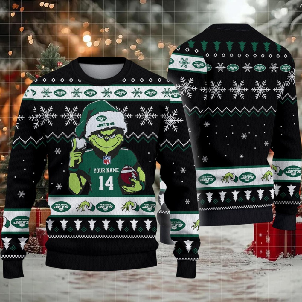 New York Jets Custom Christmas Ugly Sweater New York Jets Custom Christmas Ugly Sweater
