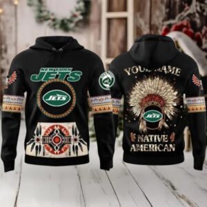 New York Jets Native American Heritage Respect The Origin Custom Name Hoodie
