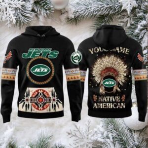 New York Jets Native American Heritage Respect The Origin Custom Name Hoodie