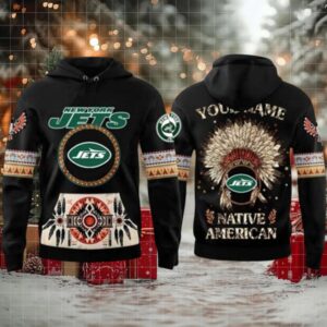 New York Jets Native American Heritage Respect The Origin Custom Name Hoodie