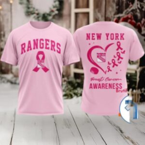 New York Rangers 2025 NHL Pink Breast Cancer Awareness Shirt