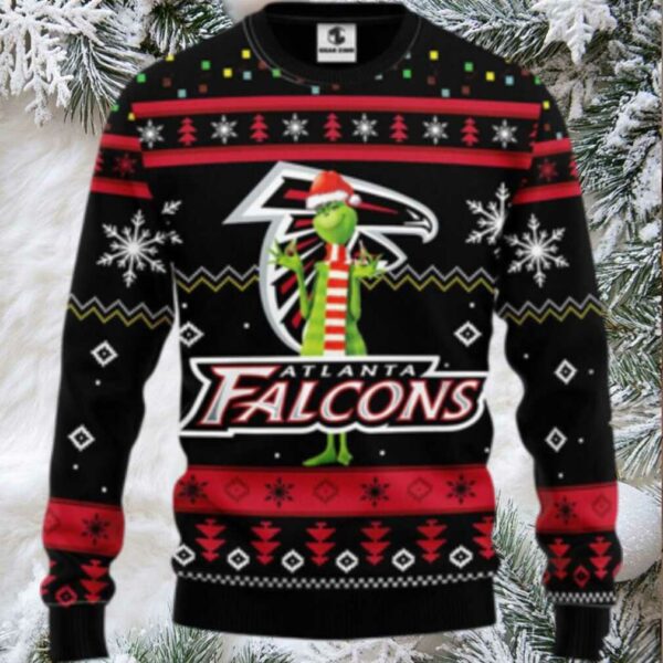 Nfl Atlanta Falcons Ugly Sweater Funny Grinch Ugly Christmas Sweater