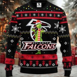 Nfl Atlanta Falcons Ugly Sweater Funny Grinch Ugly Christmas Sweater