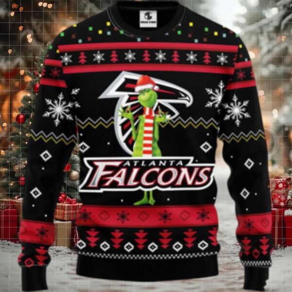 Nfl Atlanta Falcons Ugly Sweater Funny Grinch Ugly Christmas Sweater
