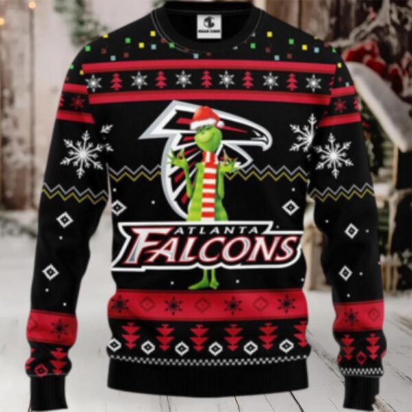 Nfl Atlanta Falcons Ugly Sweater Funny Grinch Ugly Christmas Sweater
