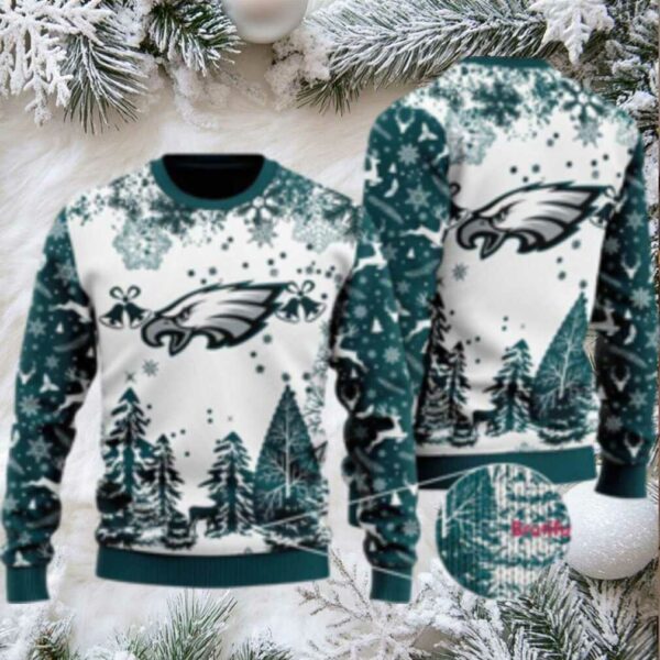 Nfl Philadelphia Eagles Logo Football Team Special Xmas Tree Christmas Ugly Sweater
