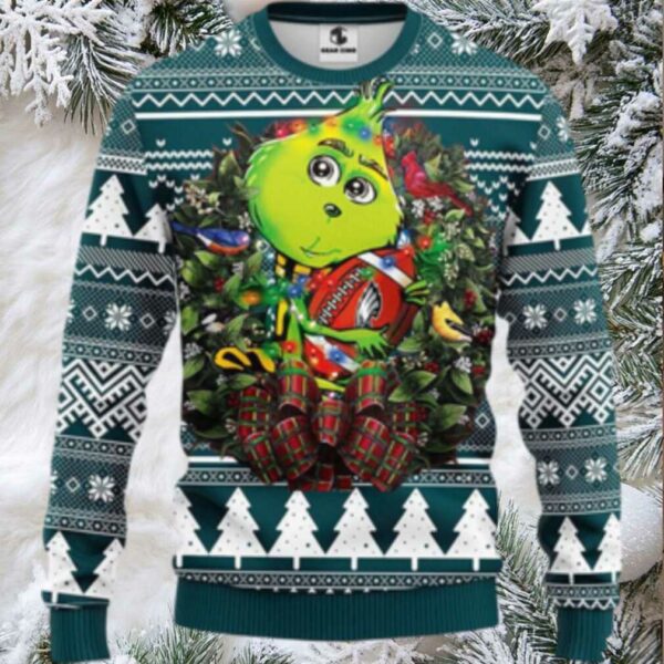 Nfl Philadelphia Eagles Ugly Sweater Grinch Hug Ugly Christmas Sweater