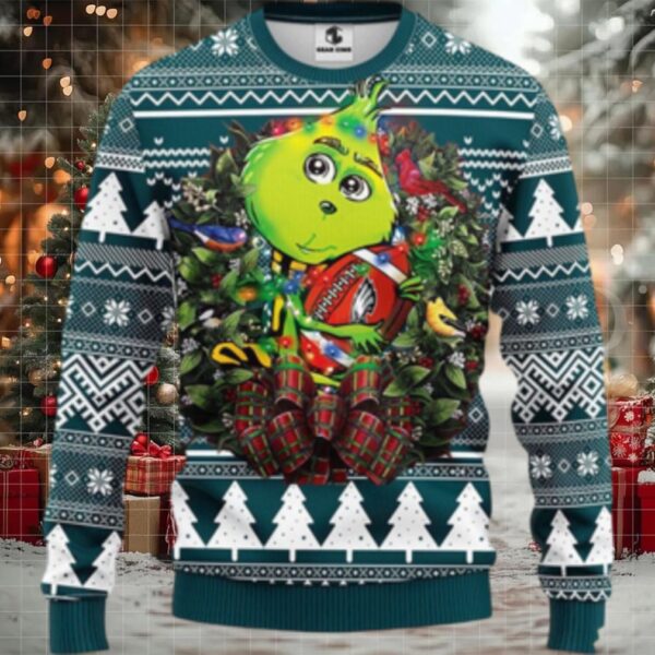Nfl Philadelphia Eagles Ugly Sweater Grinch Hug Ugly Christmas Sweater