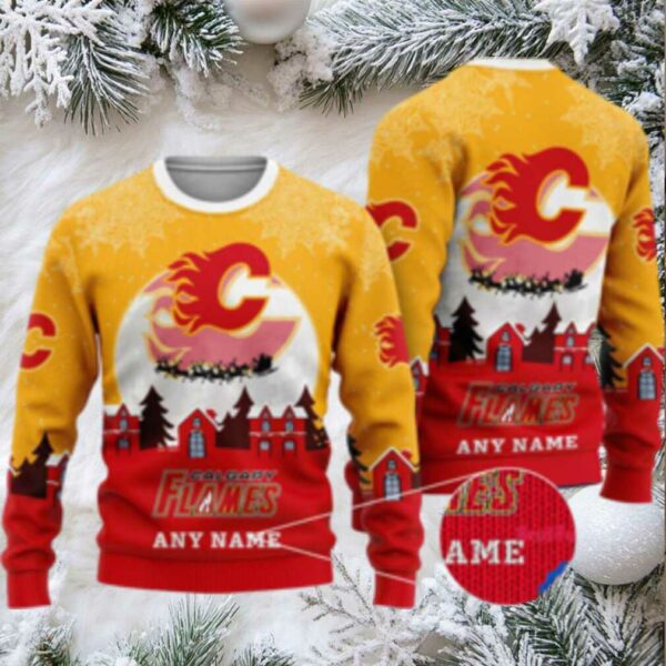 Nhl Calgary Flames Hockey New Design Litmited Christmas Ugly Sweater