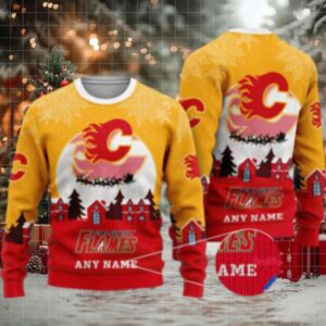 Nhl Calgary Flames Hockey New Design Litmited Christmas Ugly Sweater