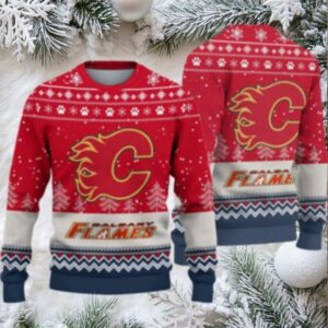 Nhl Calgary Flames Hockey Team Design New Ugly Christmas Sweater