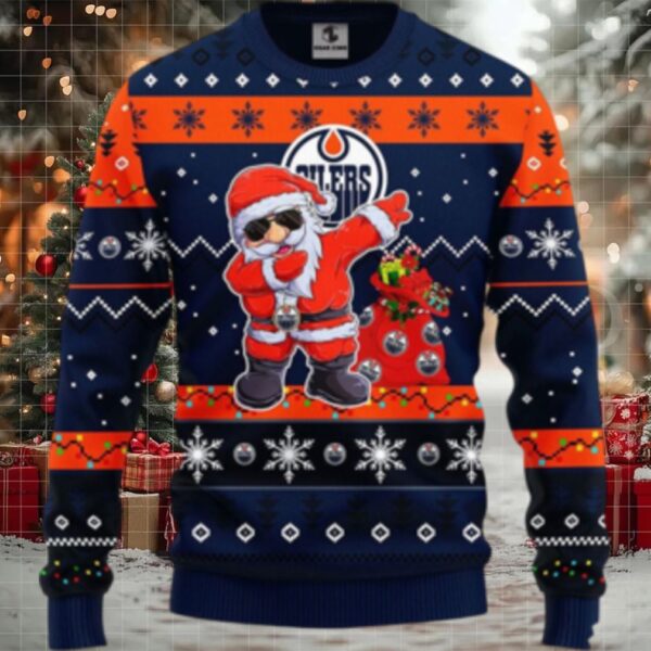 Nhl Edmonton Oilers Ugly Sweater Santa Claus Ugly Christmas Sweater