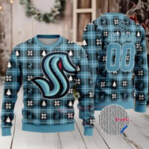 Nhl Seattle Kraken Personalized Snow Tree Ugly Christmas Sweater