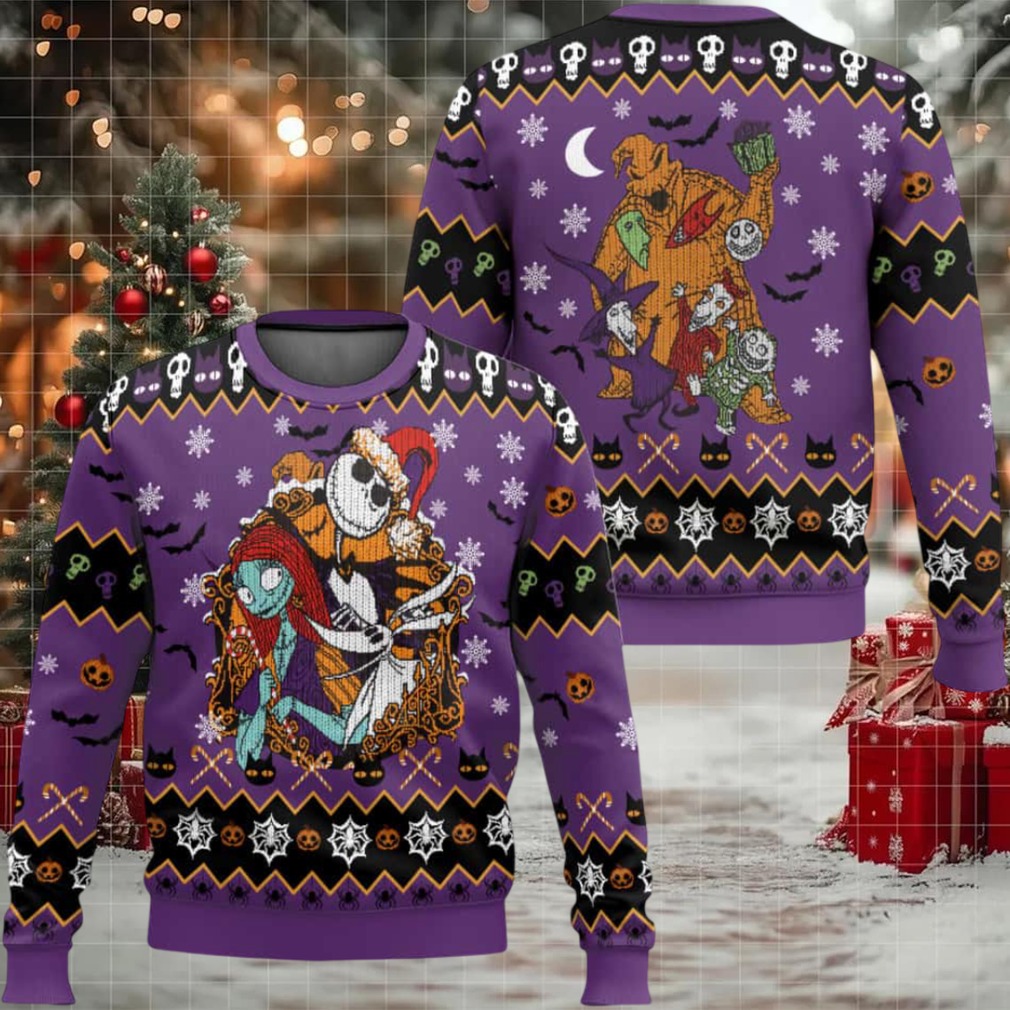 Nightmare Before Christmas Haunted Holidays Ugly Christmas Sweater Nightmare Before Christmas Haunted Holidays Ugly Christmas Sweater