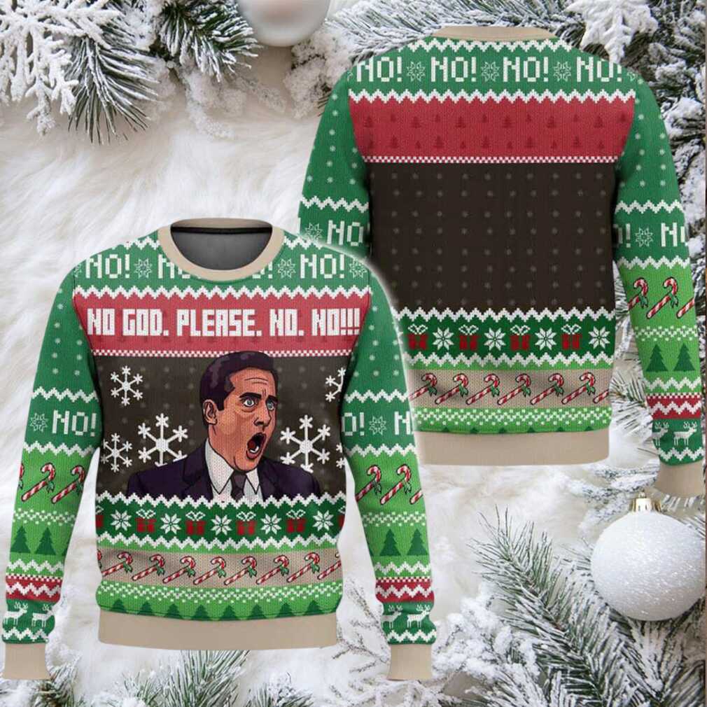 No God Please No Michael Scott The Office Ugly Christmas Sweater