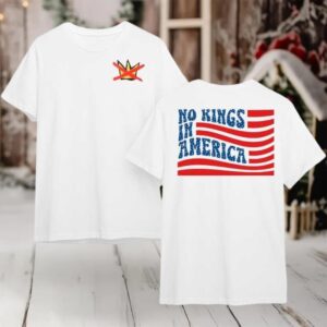 No King In American Flag 2025 New Two Sided Shirt