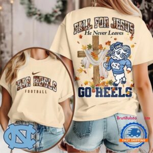 North Carolina Tar Heels 2025 NCAA Season Fall For Jesus Unisex 3D Shirt