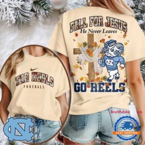 North Carolina Tar Heels 2025 NCAA Season Fall For Jesus Unisex 3D Shirt