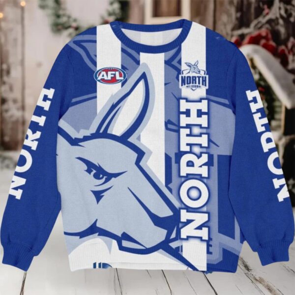 North Melbourne Kangaroos AFL Ugly Christmas Sweater