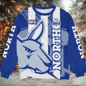 North Melbourne Kangaroos AFL Ugly Christmas Sweater