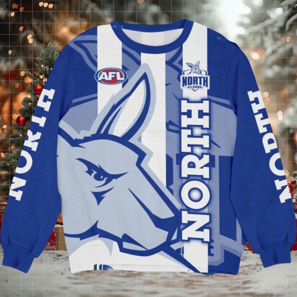 North Melbourne Kangaroos AFL Ugly Christmas Sweater