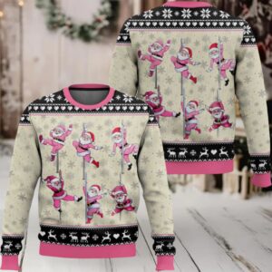 North Pole Dancer Santa Funny Ugly Christmas Sweater