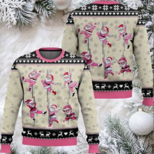 North Pole Dancer Santa Funny Ugly Christmas Sweater
