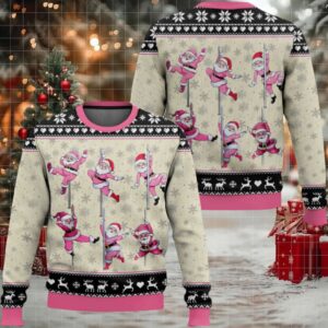 North Pole Dancer Santa Funny Ugly Christmas Sweater