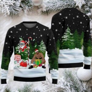 North Pole Santa Barry Wood Ugly Christmas Sweater