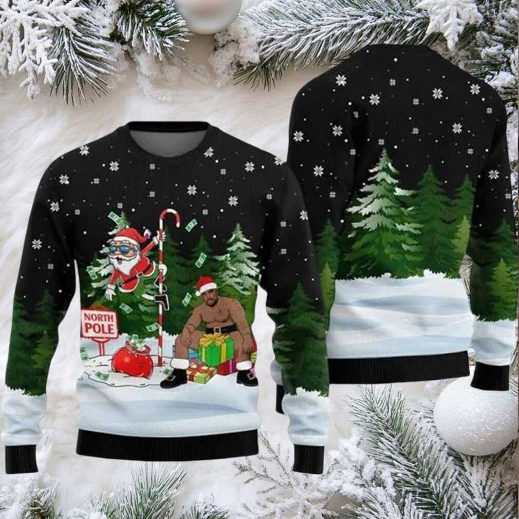 North Pole Santa Barry Wood Ugly Christmas Sweater