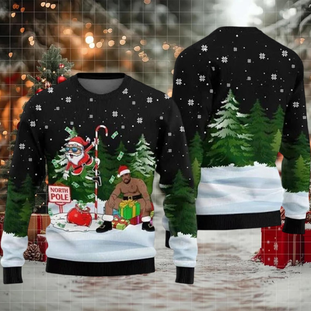 North Pole Santa Barry Wood Ugly Christmas Sweater North Pole Santa Barry Wood Ugly Christmas Sweater