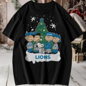 Snoopy and Friends Detroit Lions Christmas Shirt