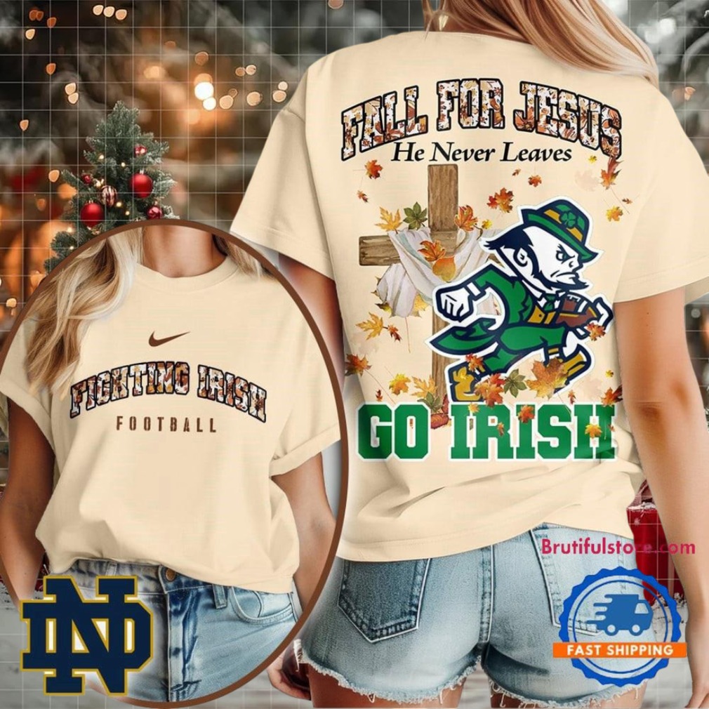 Notre Dame Fighting Irish 2025 NCAA Season Fall For Jesus Unisex 3D Shirt