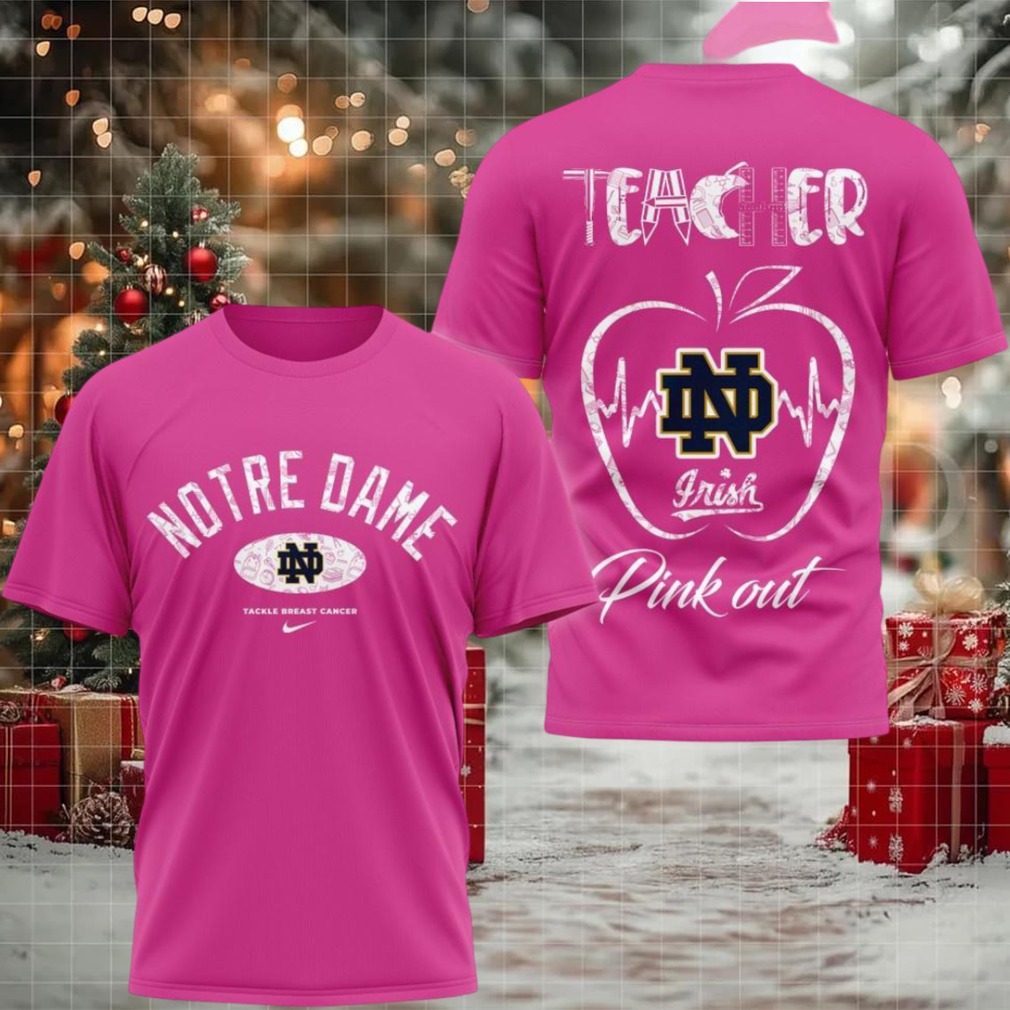 Notre Dame Fighting Irish 2025 NCAA Teacher Tackle Breast Cancer Unisex 3D Shirt
