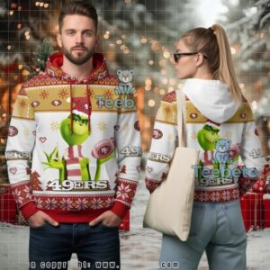 San Francisco 49Ers The Grinch Football Ugly Christmas 3D Hoodie