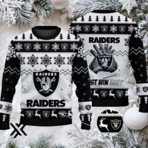 Oakland Raiders Ugly Christmas Sweater 2025 X7LG2R6J8