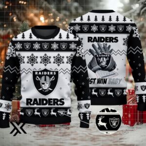 Oakland Raiders Ugly Christmas Sweater 2025 X7LG2R6J8