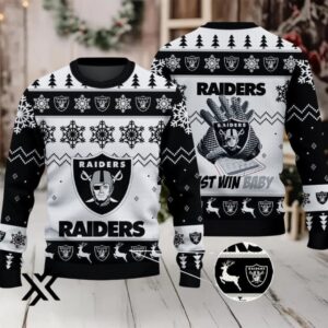 Oakland Raiders Ugly Christmas Sweater 2025 X7LG2R6J8