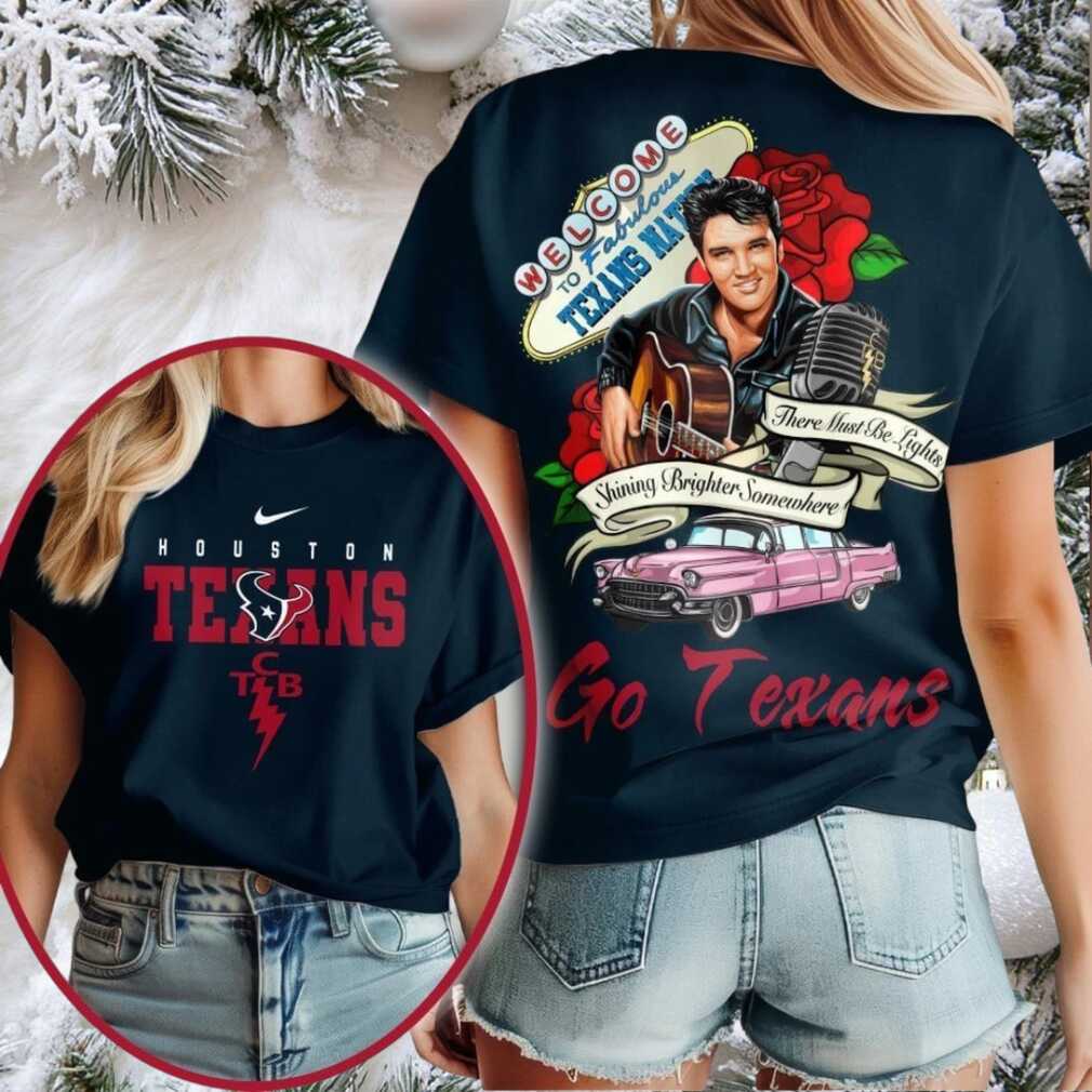 Houston Texans NFL Elvis Presley Rose Shirt Houston Texans NFL Elvis Presley Rose Shirt